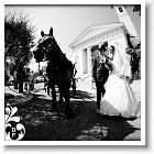 Carrosse de mariage devant l'eglise de Saint Roman de Bellet-Nice