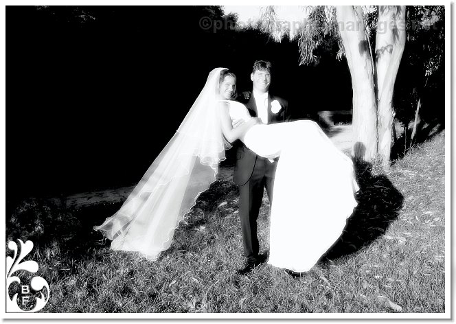 Photo noir et blanc - Mariage Mougins le Park